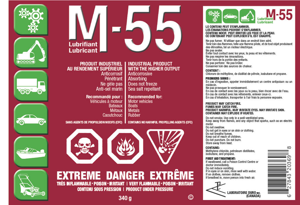 LUBRIFIANT INDUSTRIEL M55 (CANETTE)