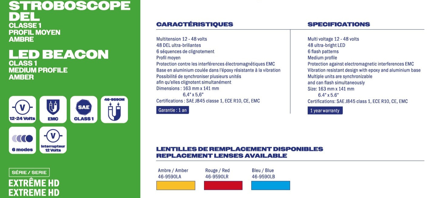 STROBOSCOPE DEL MAGNÉTIQUE PROFIL MOYEN SÉRIE XHD SAE CLASSE 1 STELLA