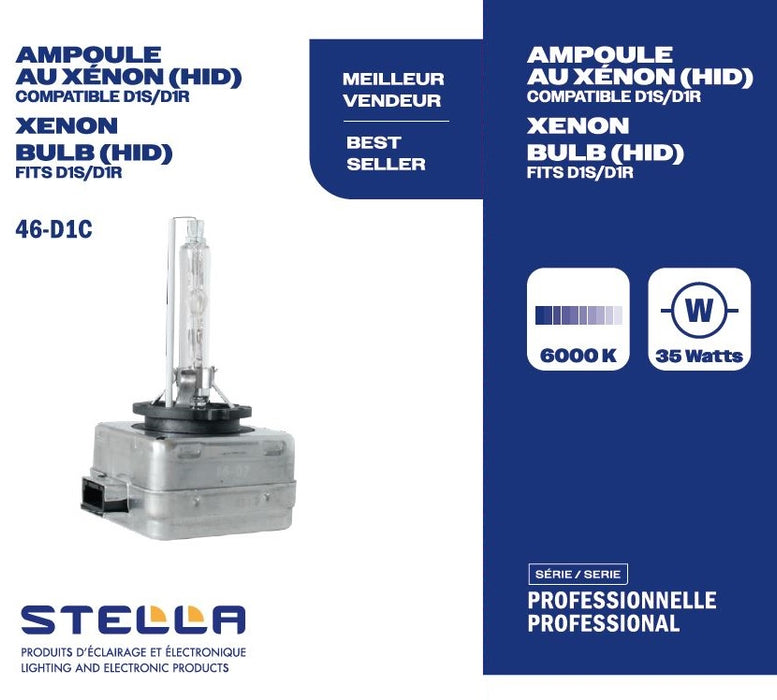 6000K XENON LIGHT BULB REPLACES D1S/D1R
