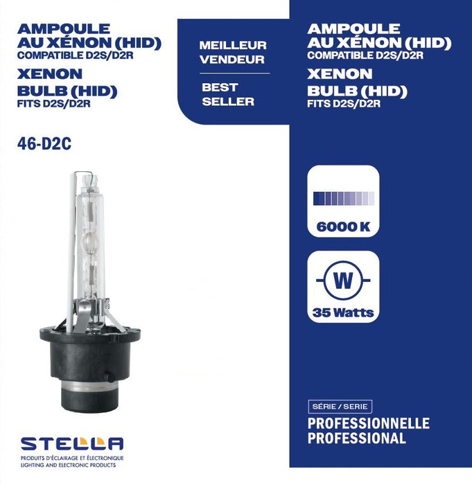 6000K XENON LIGHT BULB REPLACES D2S/D2R