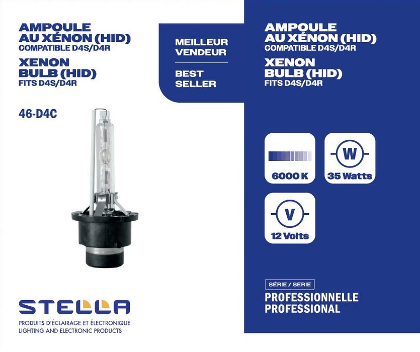 AMPOULE XENON 6000K REMPLACE D4S/D4R