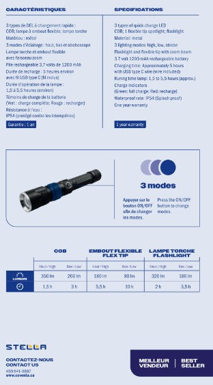 MULTIFUNCTIONAL LED WORK LIGHT 3 IN 1