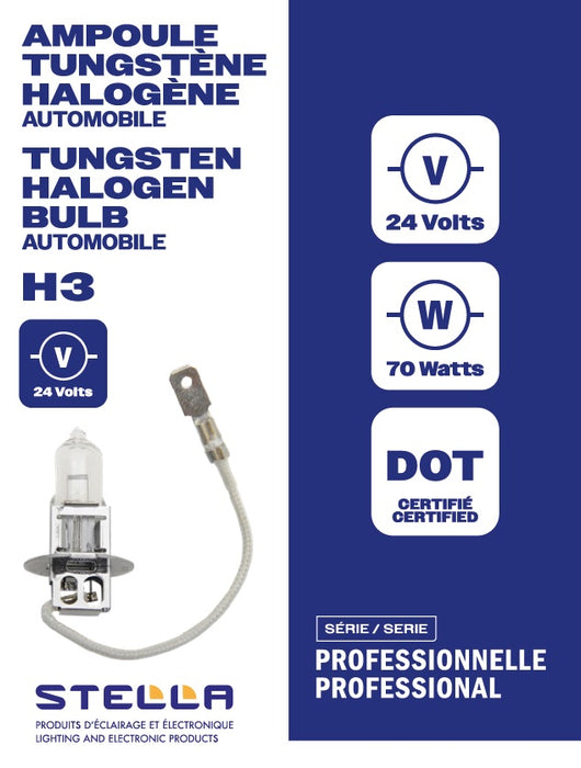 AMPOULE HALOGÈNE H3 24 V