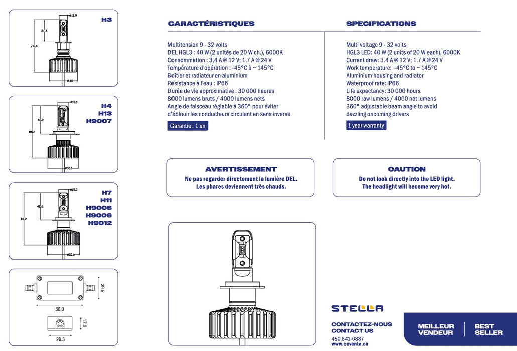 H9005 LED CONVERSION KIT (HB3)