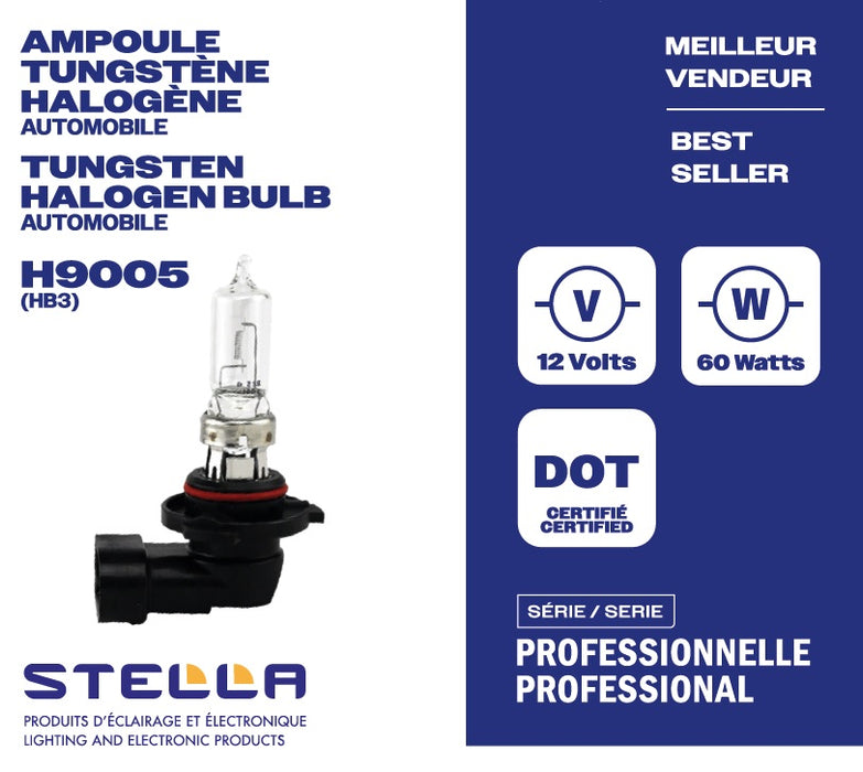 AMPOULE HALOGÈNE H9005 12 V (HB3)