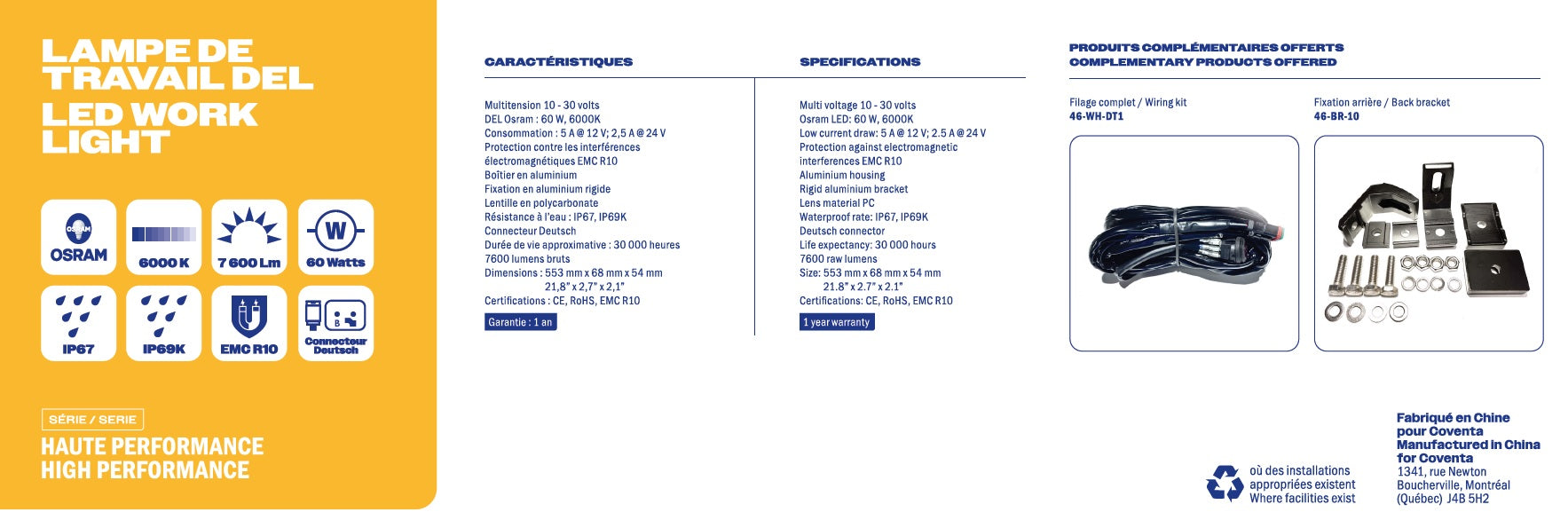 22" 40 LED 7600 LUMENS LIGHT BAR HIGH PERFORMANCE SERIES