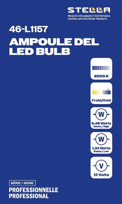 AMPOULE DEL 6000K 12V SERIE PROFESSIONELLE