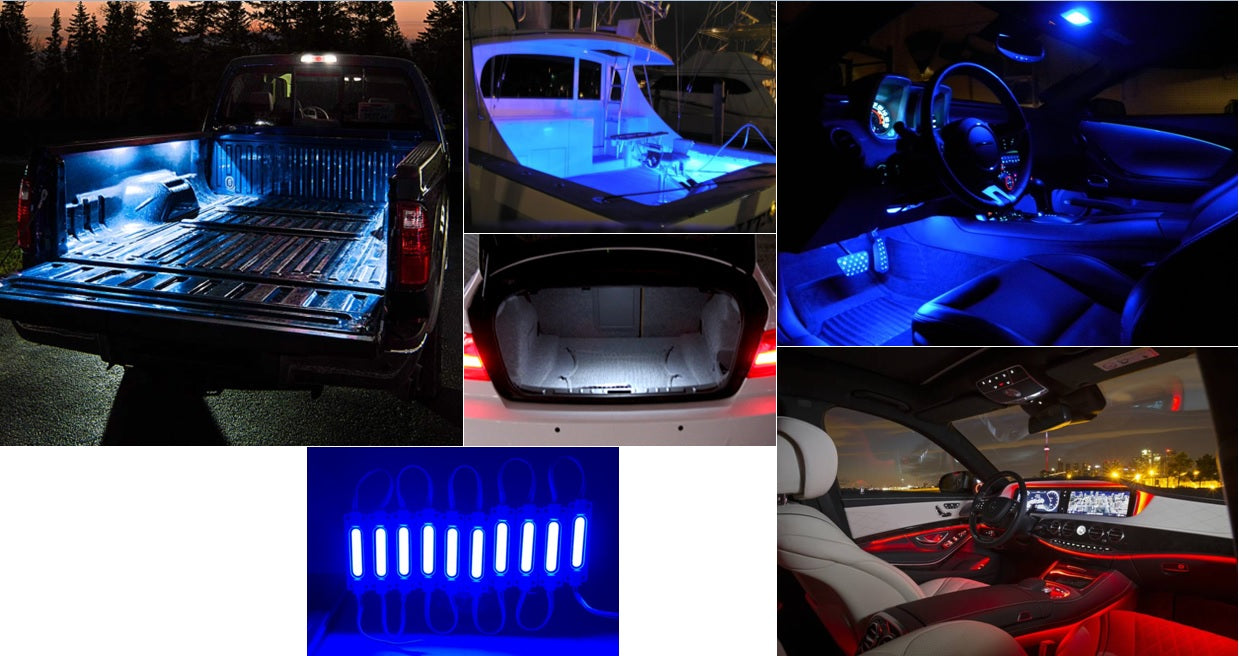 BANDE DE 10 MODULES 12 V DEL BLEU (B2B) (CNUM:4188513292)