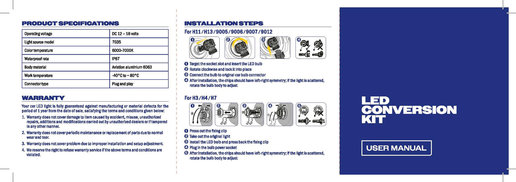 CONVERSION KIT PRO-H11 LED 7000 LUMENS STELLA