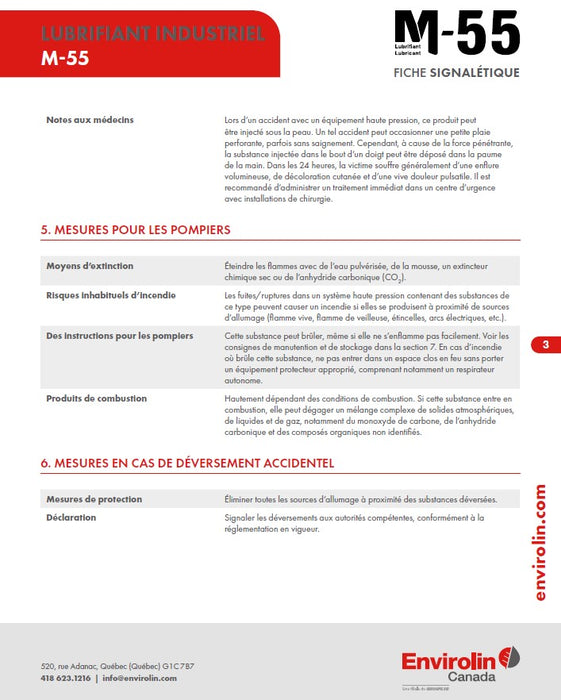 LUBRIFIANT INDUSTRIEL M55 (CANETTE)