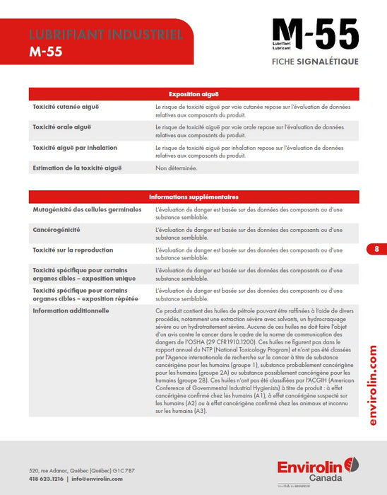 LUBRIFIANT INDUSTRIEL M55 (CANETTE)