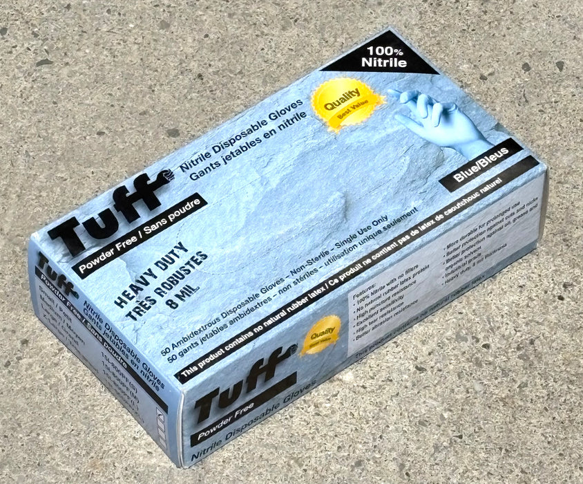 GANTS NITRILES BLEUS TUFF 8 MIL