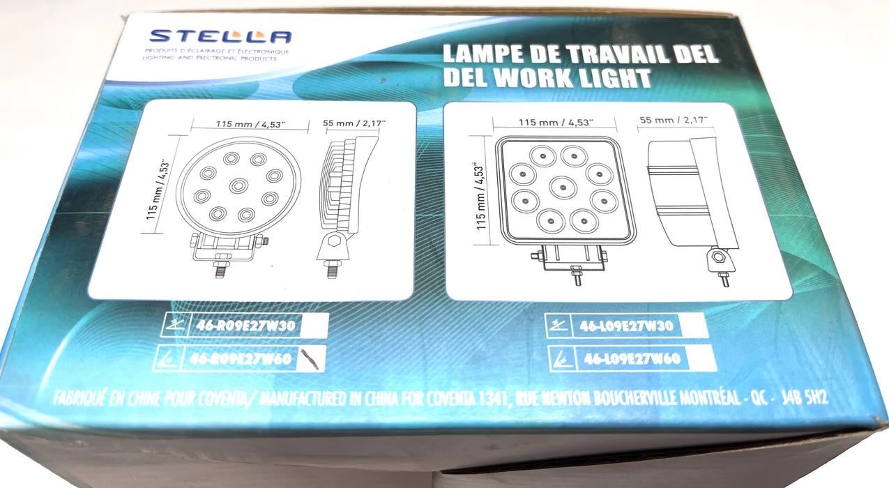 PHARE DE TRAVAIL, LED, 27 W, 60°  ROND         (ANCIEN MODELE)
