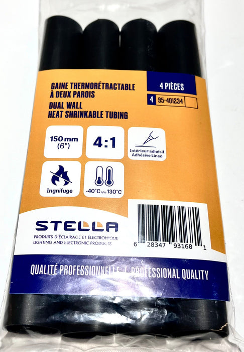 GAINE THERMORÉTRACTABLE DOUBLE PAROIS (1/2 -3/4 ) 4 UNITÉS (B2B) (CNUM:CQ86722270)