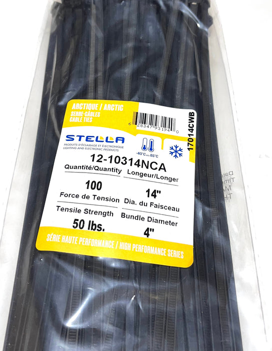 100 SERRE-CÂBLE NOIR ARCTIQUE 14'' 50 LBS (B2B) (CNUM:4183882626)