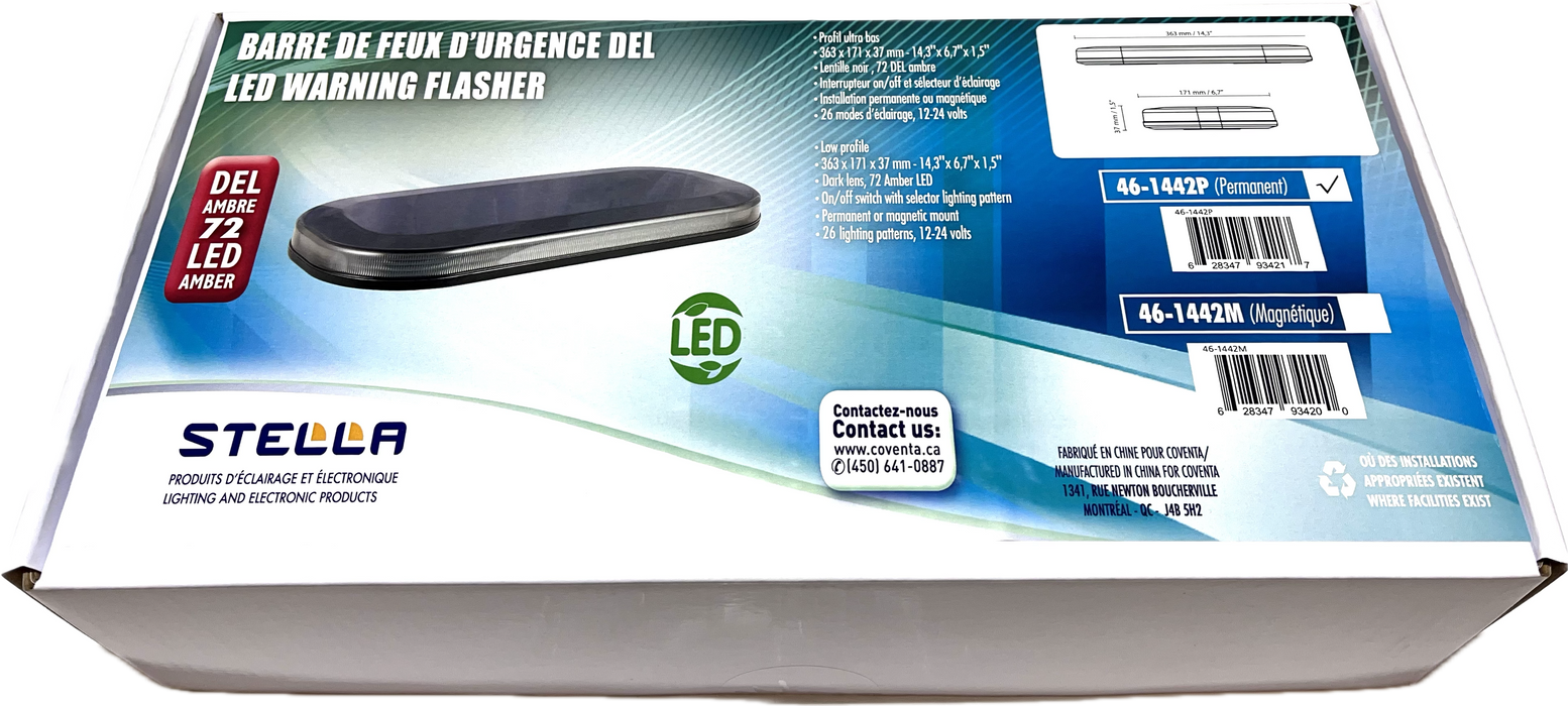 14" SMOKED MICRO BAR 72 LED PERMANENT PROFESSIONAL SERIES