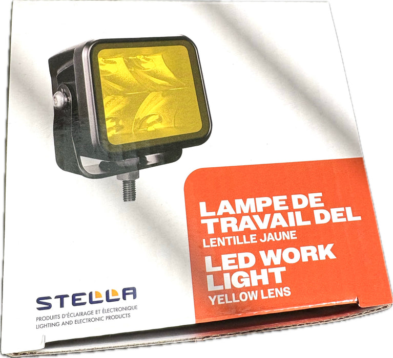 LAMPE DE TRAVAIL 4 DEL  1920 LUMEN LENTILLE JAUNE ÉCLAIRAGE LARGE