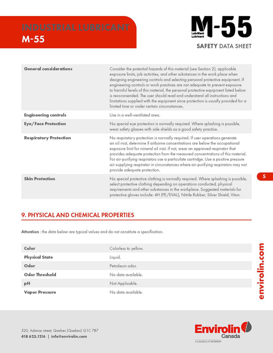 M55 INDUSTRIAL LUBRICANT (SPRAY CAN)