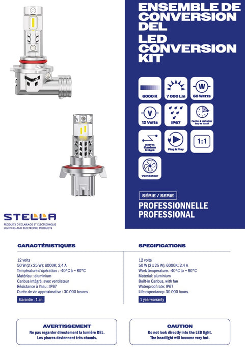 CONVERSION KIT PRO-H11 LED 7000 LUMENS STELLA