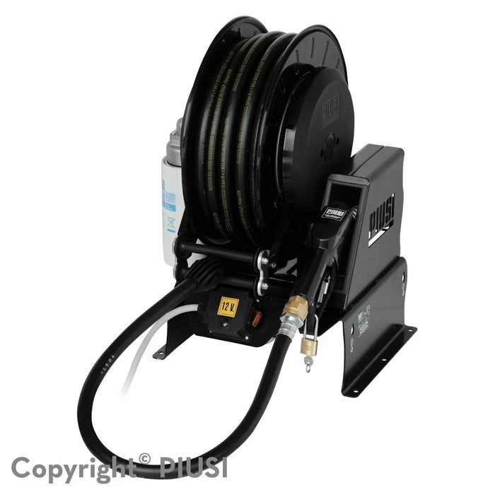 ENSEMBLE POMPE 12 V AVEC DÉVIDOIR POUR ESSENCE ET DIESEL PRÉASSEMBLÉ