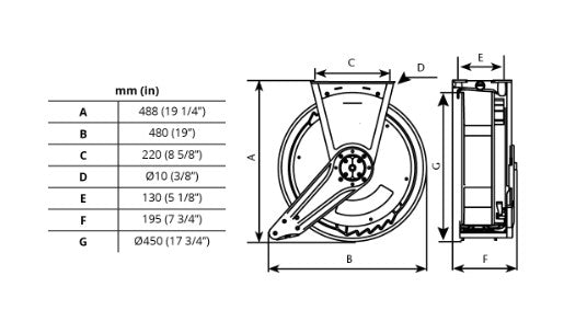 OIL REEL MP 50' X 1/2