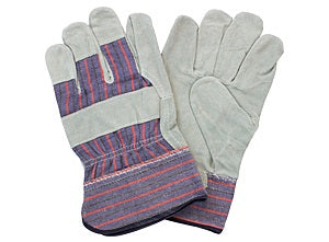 GANTS DOUBLE EN PEAU DE VACHE FENDUE