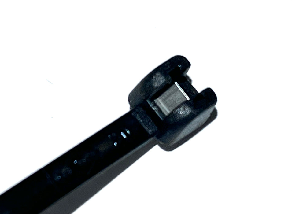 100 SERRE-CÂBLE NOIR DENT METALLIQUE 11'' 50 LBS