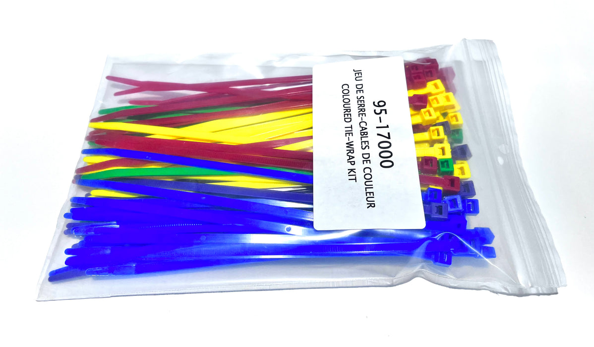 ASSORTMENT OF 100 CABLE TIES 7.5''/50LB